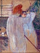 Henri de toulouse-lautrec Woman Combing her Hair painting